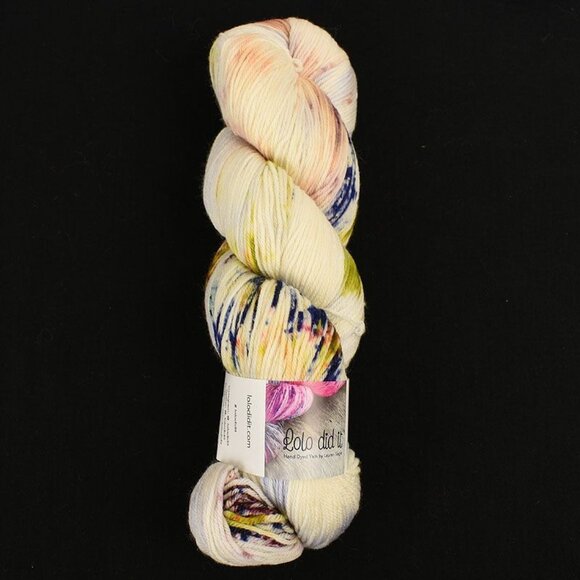 Lolo Did It Plush Sock Yarn Hand Dyed 4-Ply SW Merino Blend 430yds OOAK Elegance - Picture 1 of 4